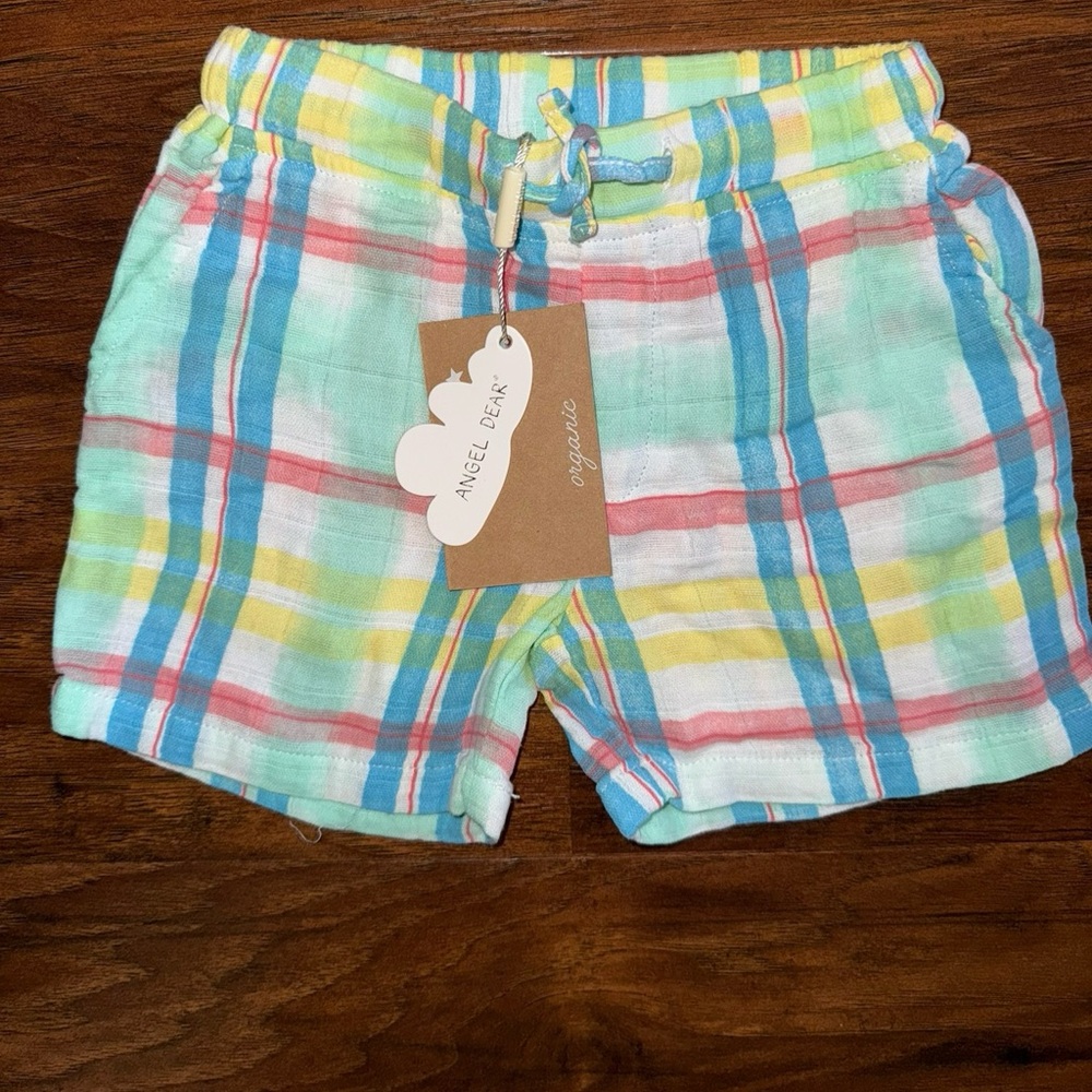 Angel Dear Colorful Plaid Muslin Kids Shorts
